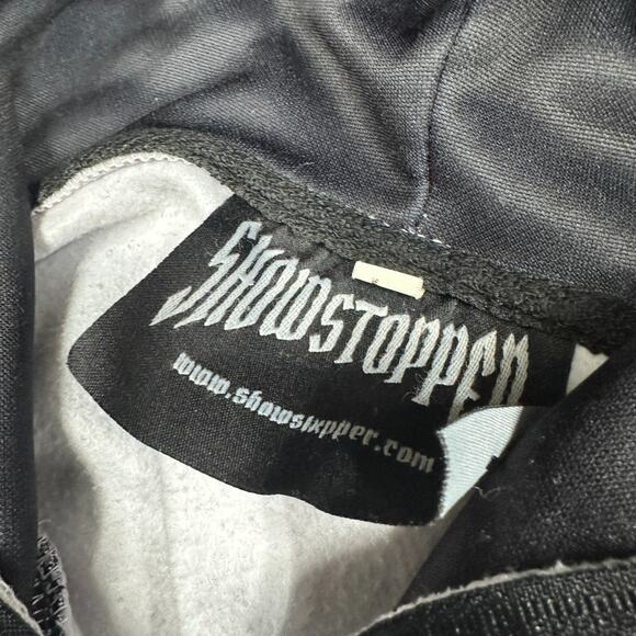 Skull Print Hoodie Black & White All-Over Design - All Over Print Hoodie Size L - Picture 10 of 13